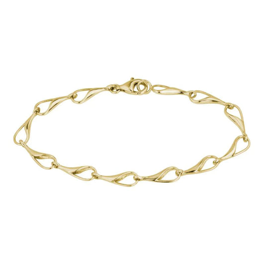 14k Gold Needle's Eye Bracelet, 7"
