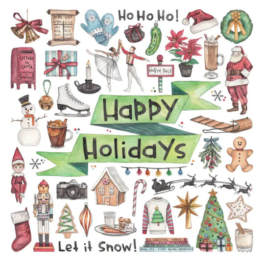 Happy Holidays Blank Notecard
