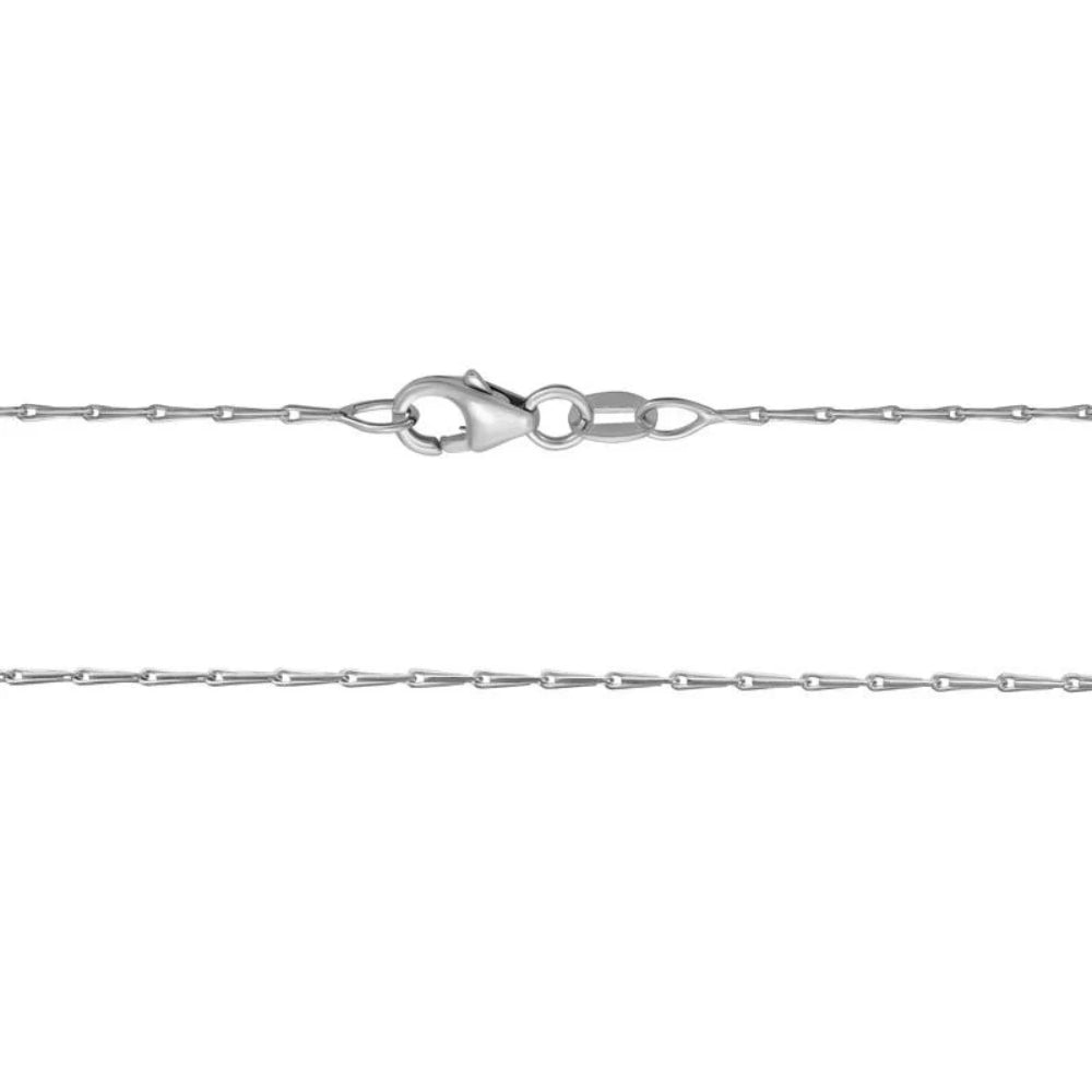 White Gold Pincetta chain with lobster clasp 