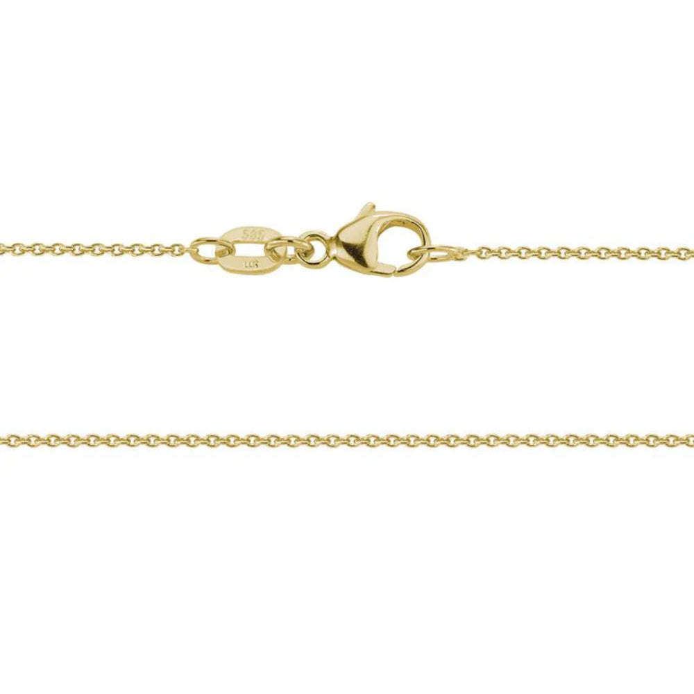 14k Yellow Gold Cable Chain, 16"