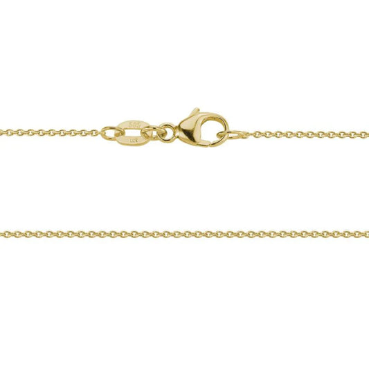 14k Gold 0.9mm Cable Chain Necklace