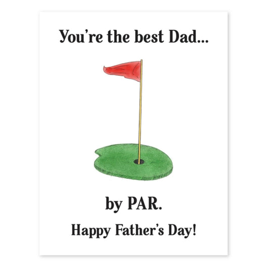 Best Dad By Par Greeting Card