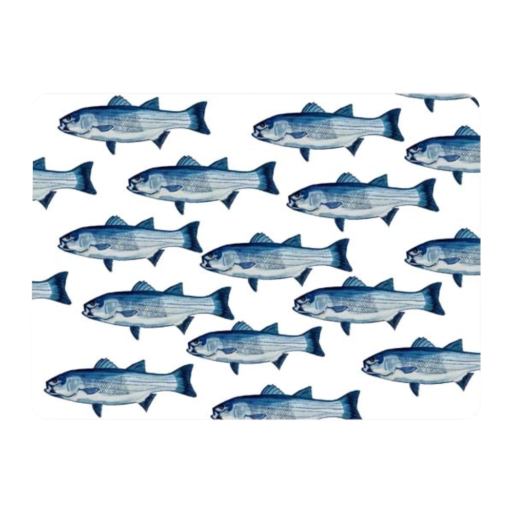 B McVan Designs Blue Fish Glass Cutting Board