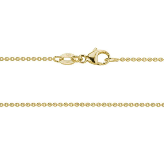 14k Gold 1.2mm Cable Chain, 18"