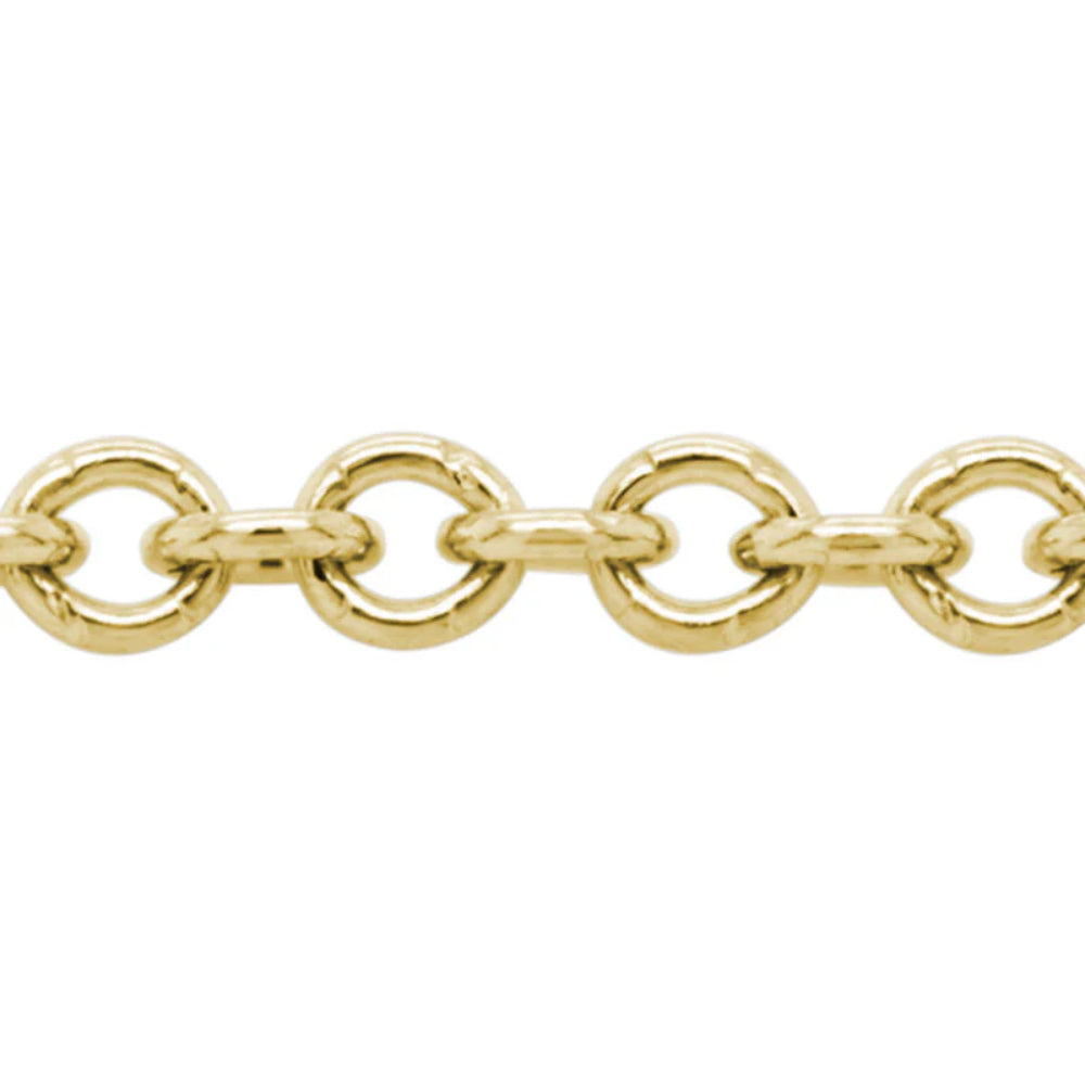 Gold chain on a white background