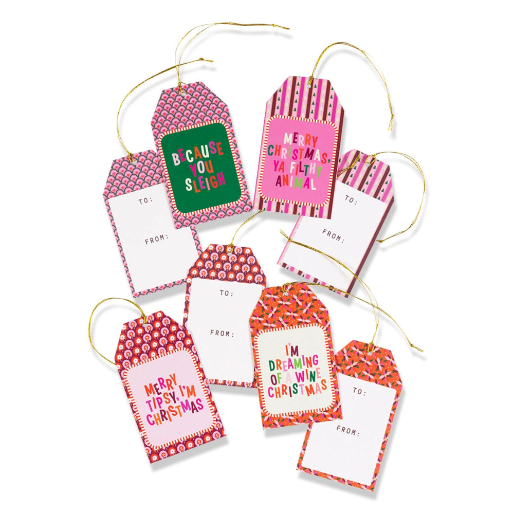 Furbish Studio Holiday Booze Gift Tag Set