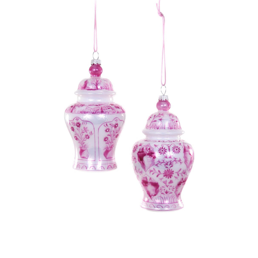 Cody Foster & Co Pink Ginger Jar Ornament
