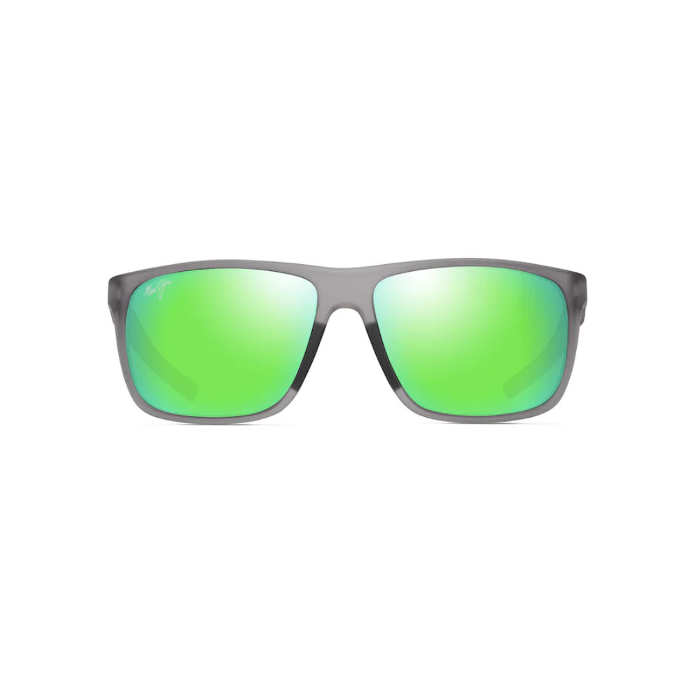 Maui Jim LEHOPULU Polarized Rectangular Sunglasses - Matte Transparent Grey