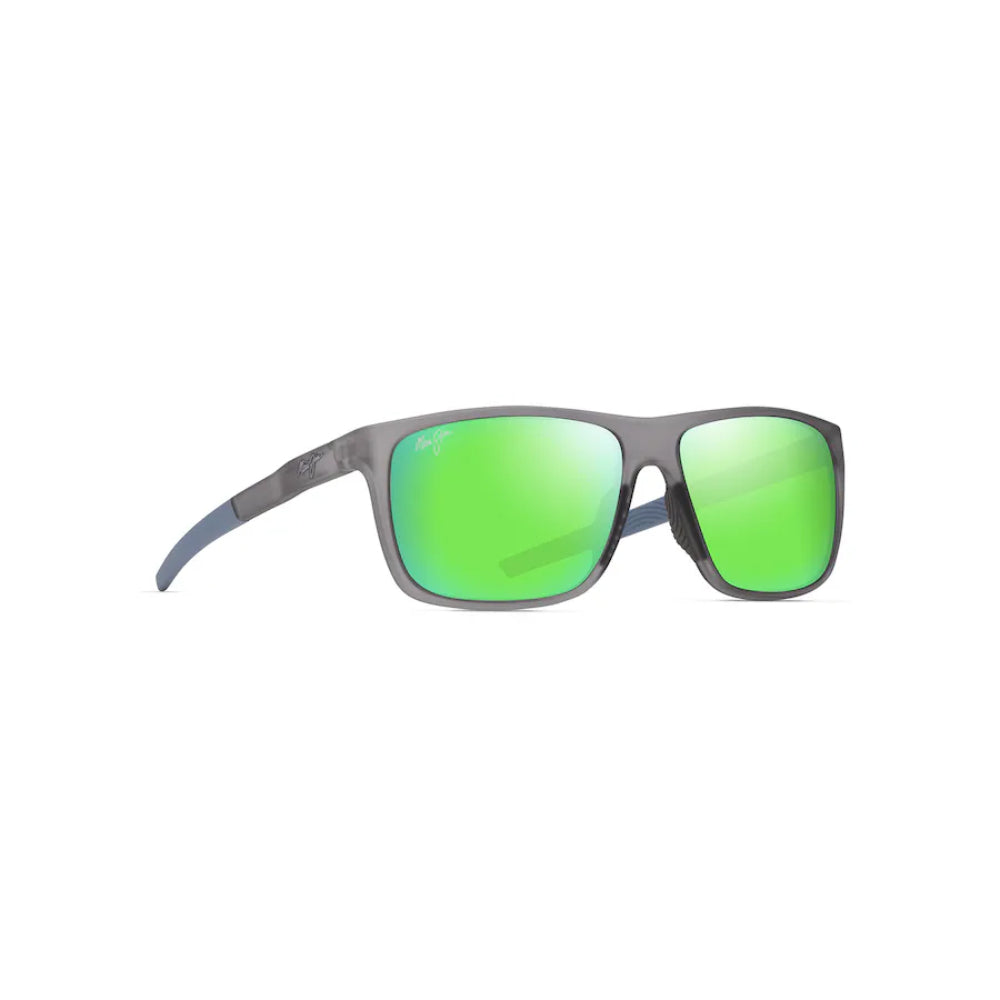 Maui Jim LEHOPULU Polarized Rectangular Sunglasses - Matte Transparent Grey