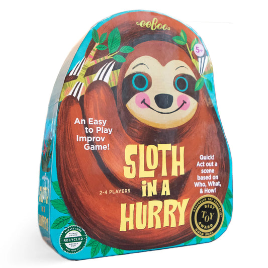 Eeboo Sloth in a Hurry Shaped Spinner Game