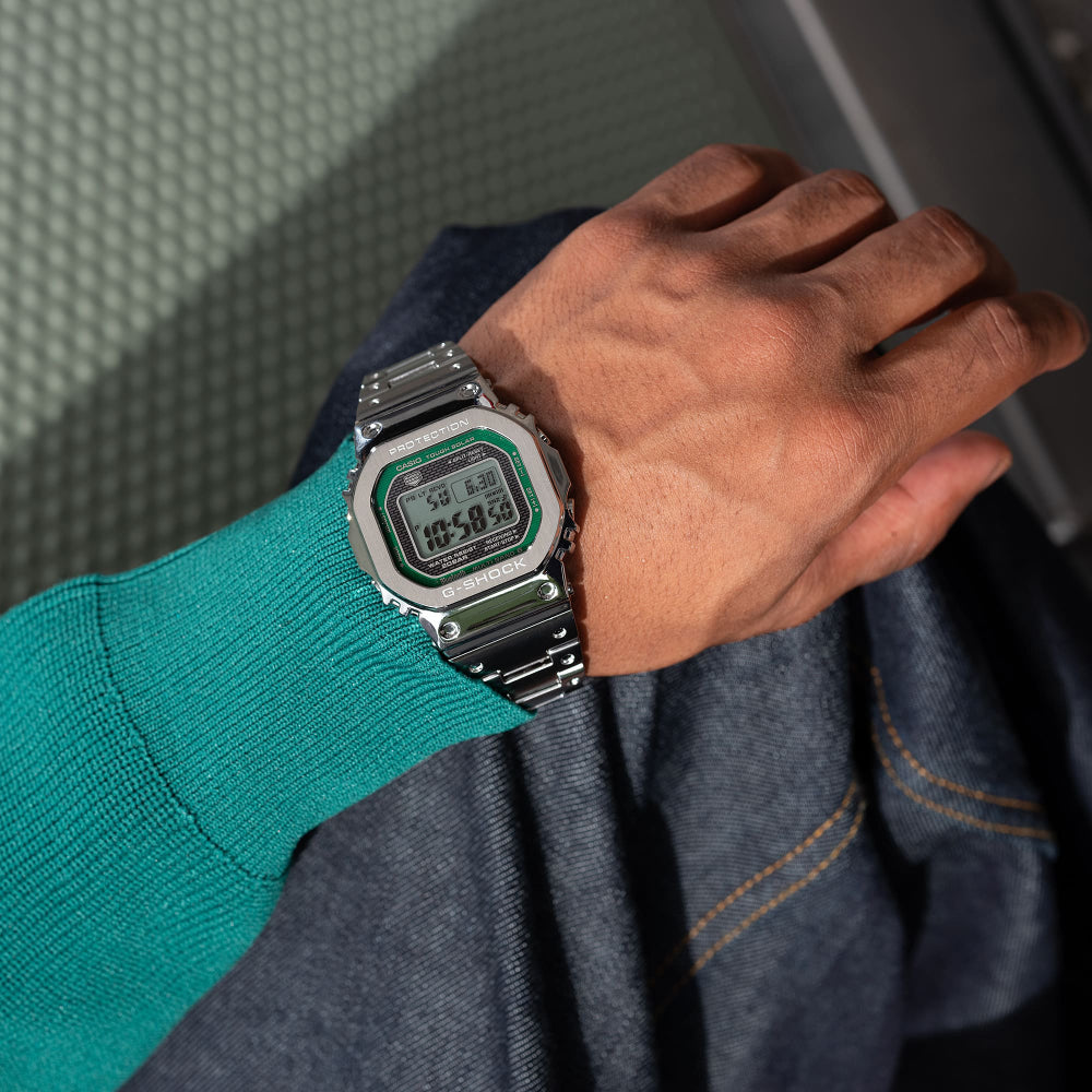 G-Shock Full Metal GMW-B5000 Series Solar Watch - Green and Grey 