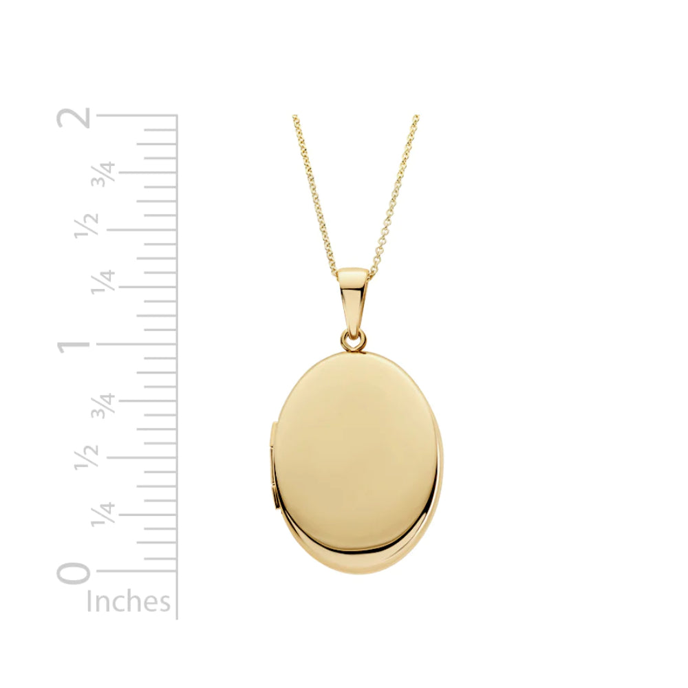 PETITE MOTHER OF PEARL GOLD LOCKET NECKLACE - Fredric H. Rubel Jewelers