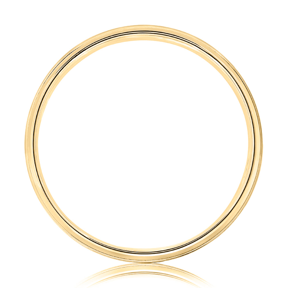 Gold ring on a white background