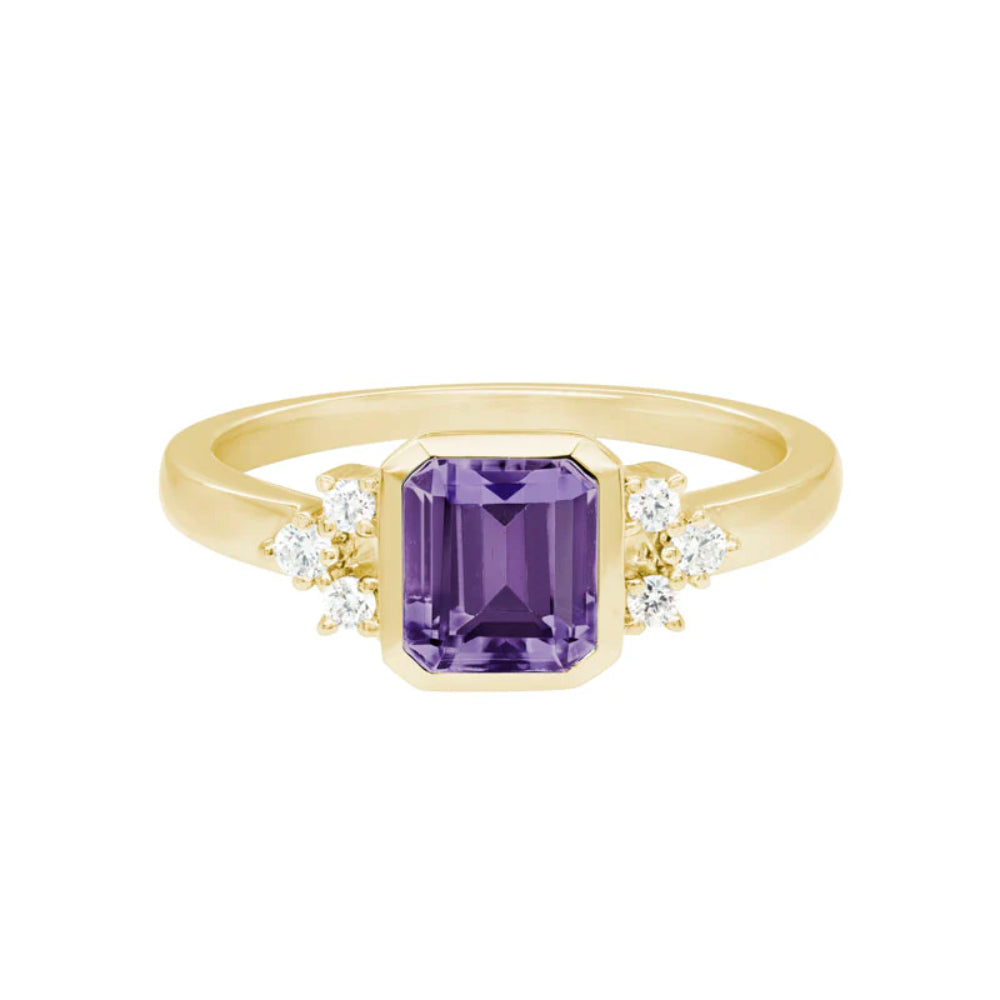 14k Gemstone and Diamond Ring