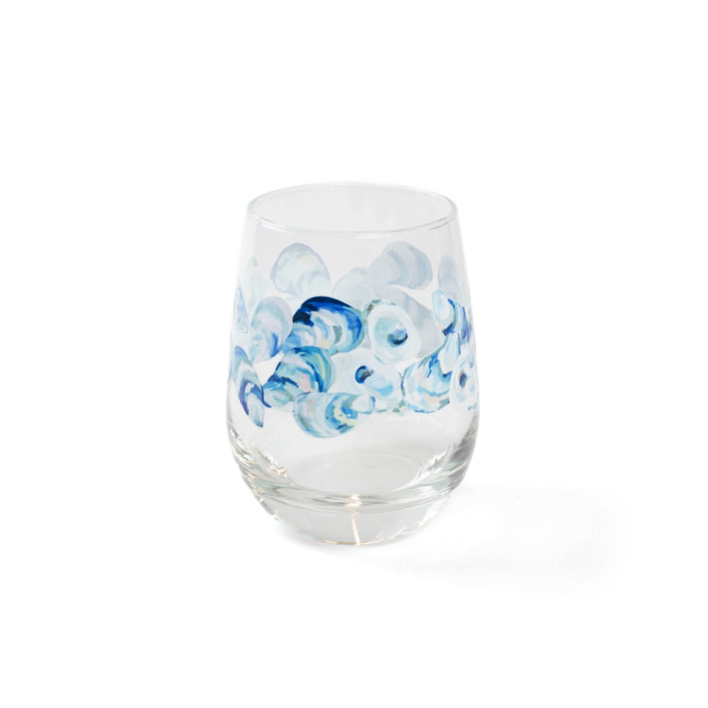 Kim Hovell Art Wine Glass - Flowing Shells