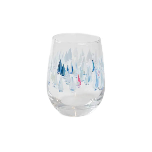 Kim Hovell Art Wine Glass - Race Day