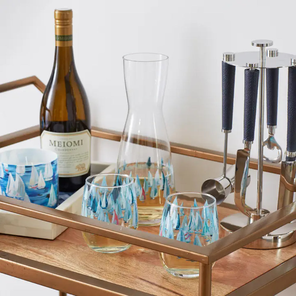 Kim Hovell Art Wine Glass - Race Day