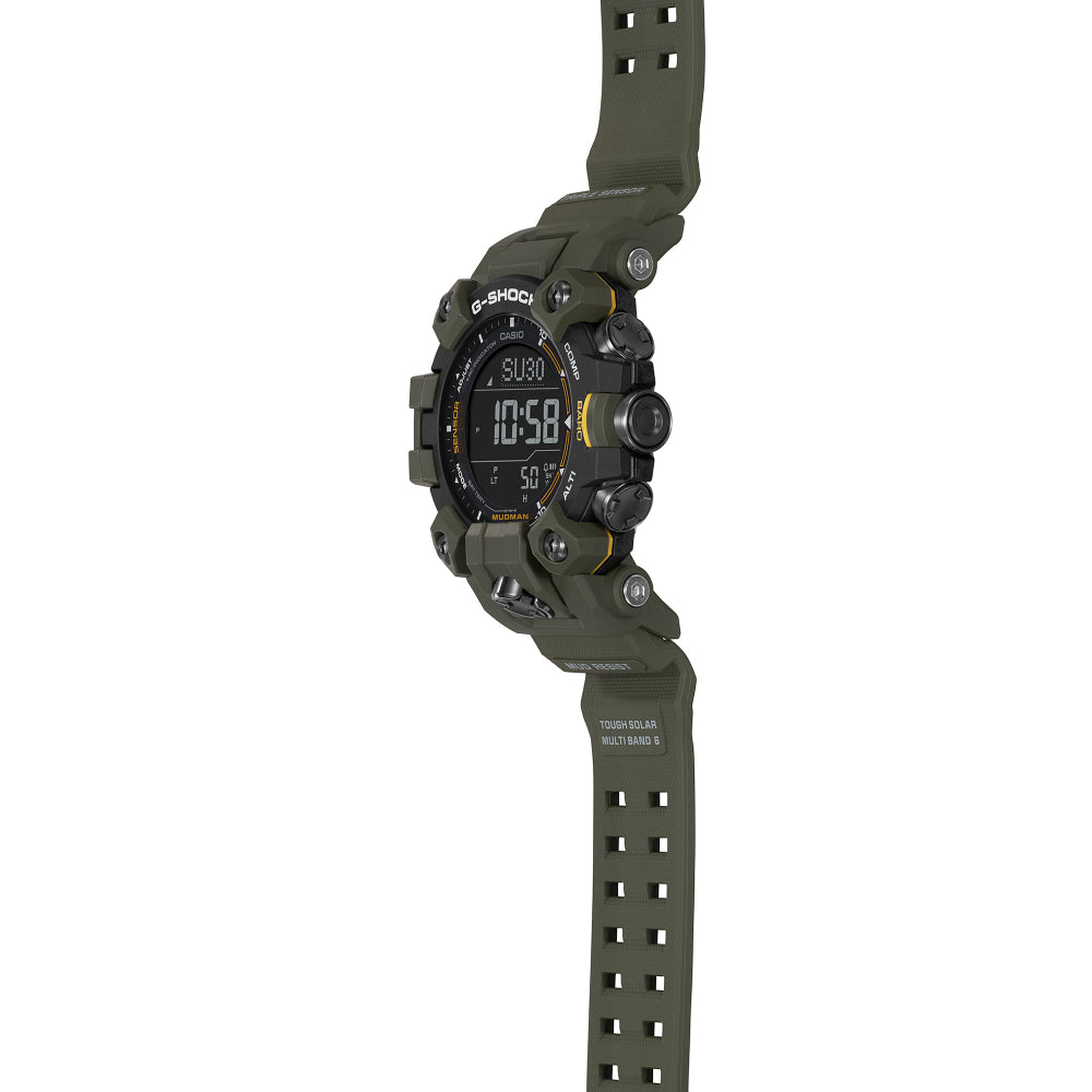 G-Shock Master of G-Land Mudman Solar - Black Dial With Green case and Strap