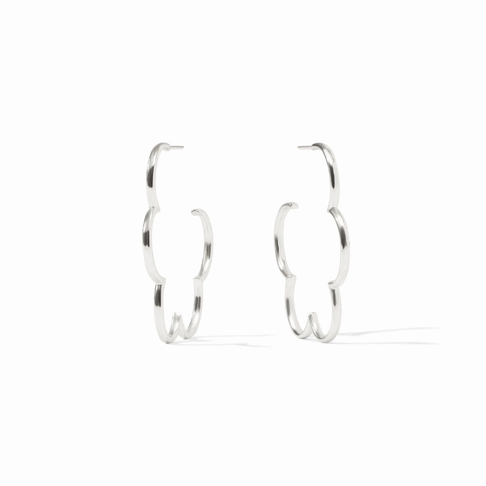 Julie Vos Silver Gardenia Hoop