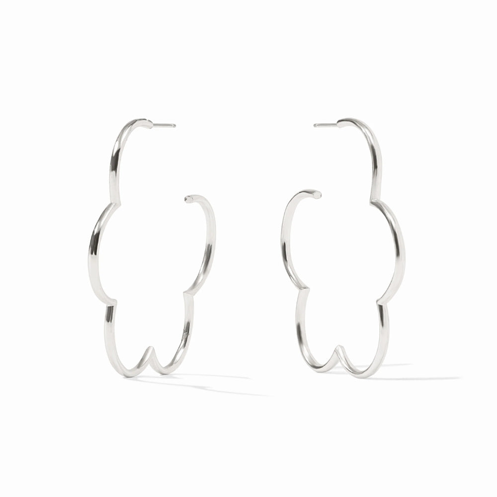 Julie Vos Silver Gardenia Hoop