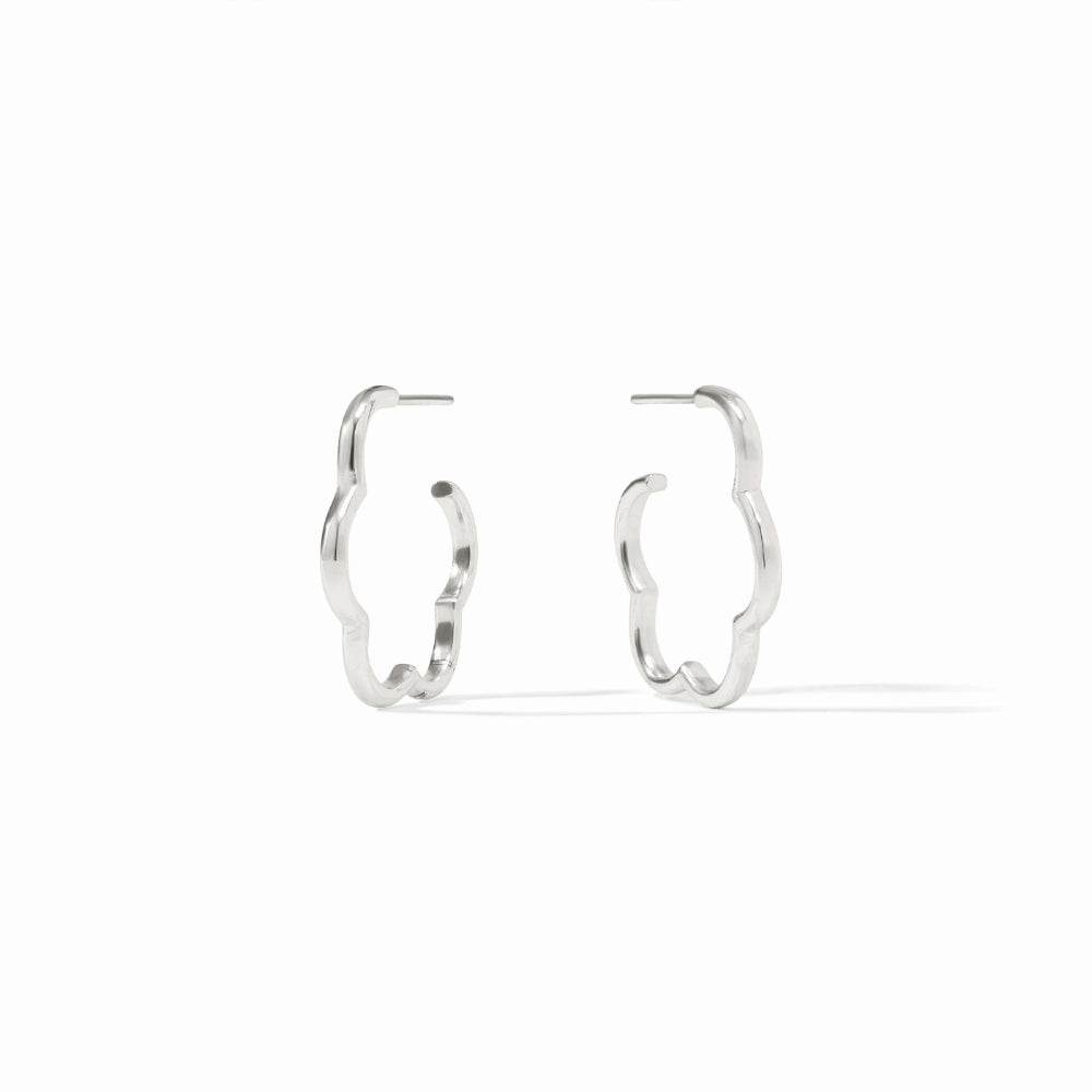 Julie Vos Silver Gardenia Hoop