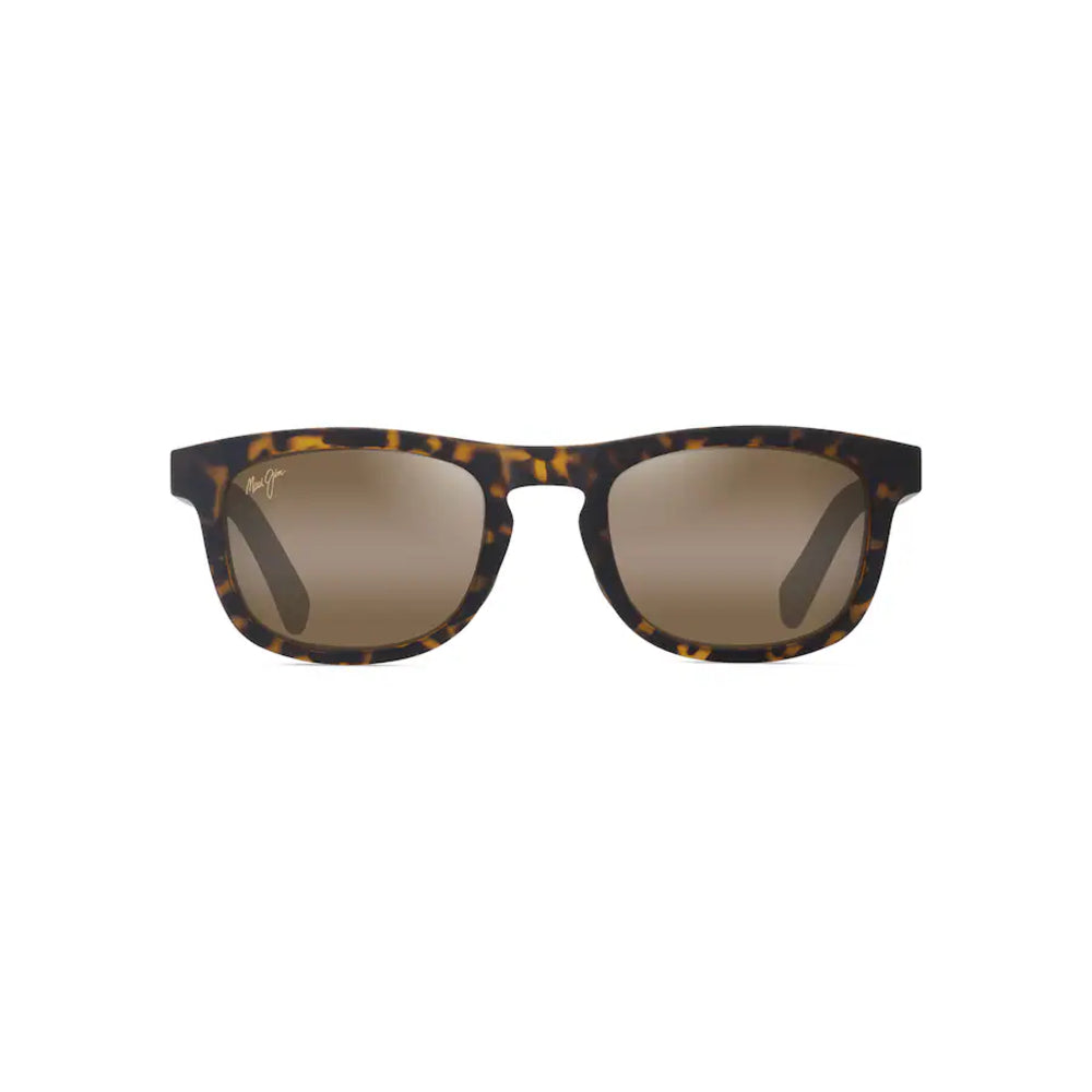 A pair of classic-style sunglasses with a dark brown and black tortoiseshell frame and brown-tinted lenses, shown against a plain white background.