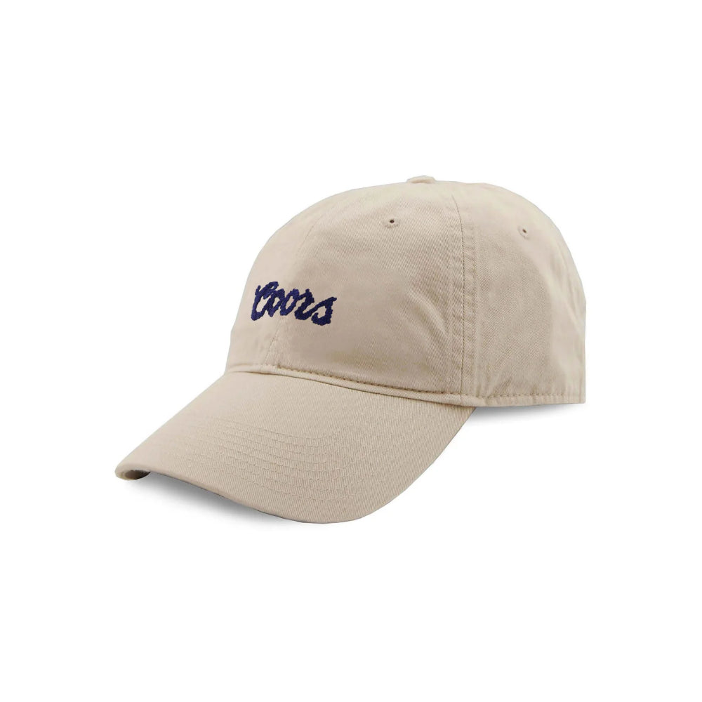 Beige cap with 'Coors' logo on a white background