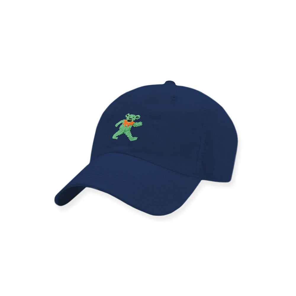 Smathers & Branson Dancing Bear Needlepoint Performance Hat - Navy