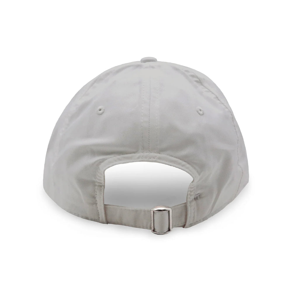 Light gray baseball cap on a white background
