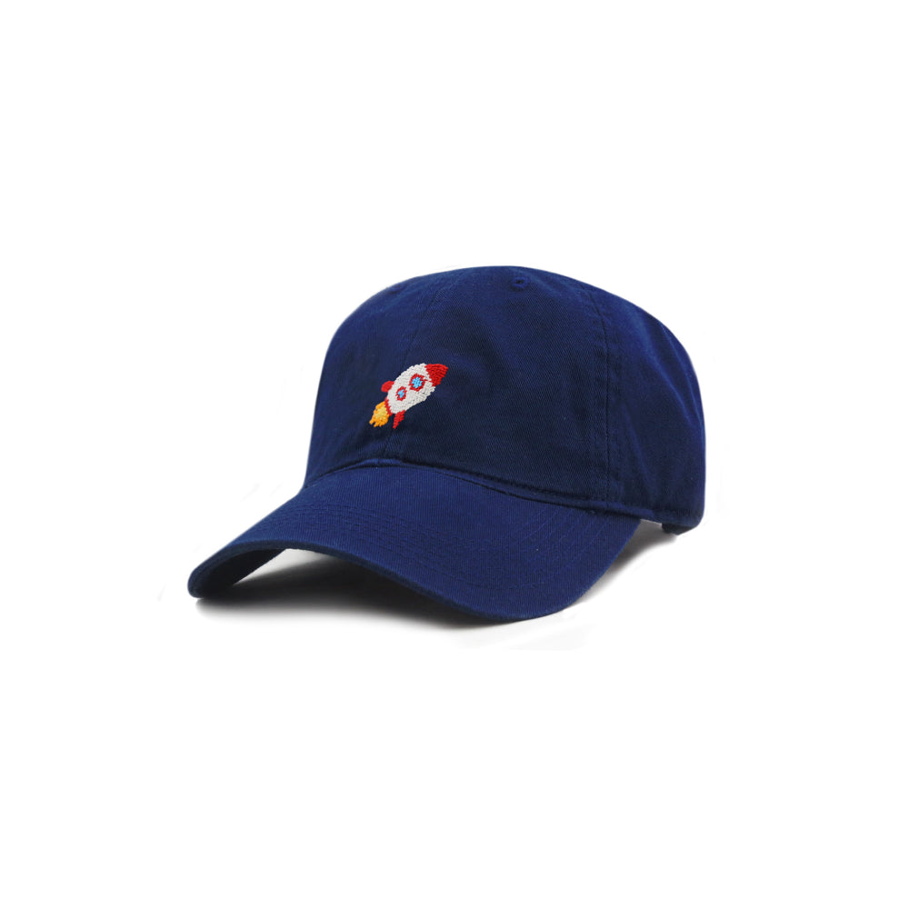 Smathers & Branson Rocket Ship Small Fit Needlepoint Hat - Navy