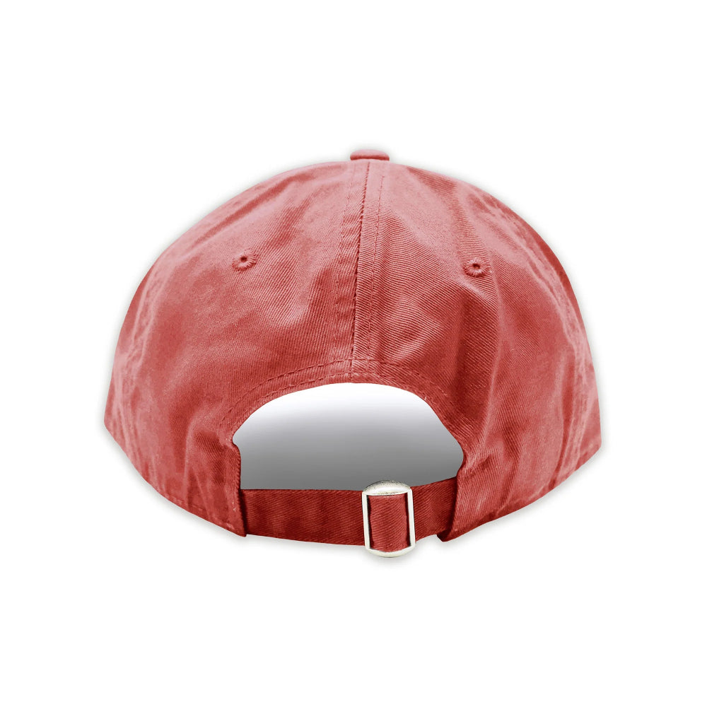 Red baseball cap on a white background