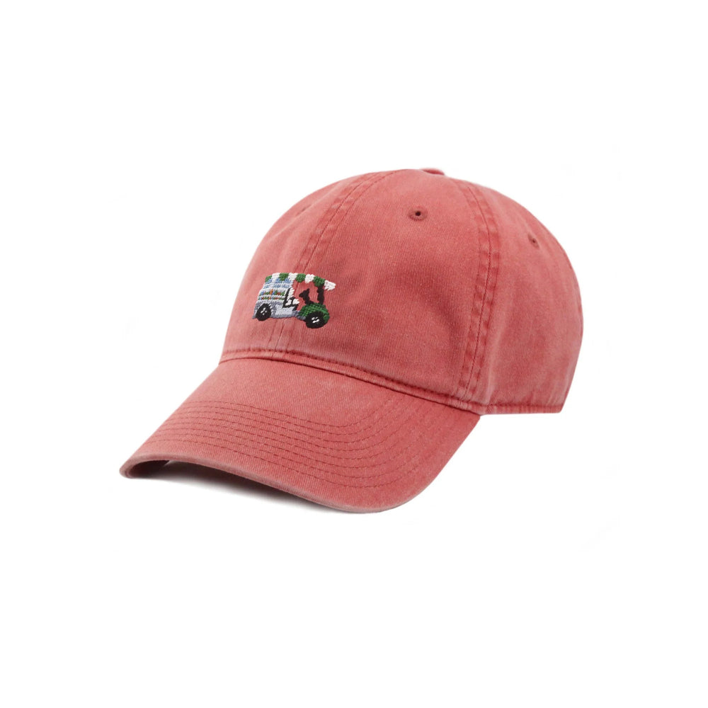 Nantucket Red cap with a beverage cart logo on a white background