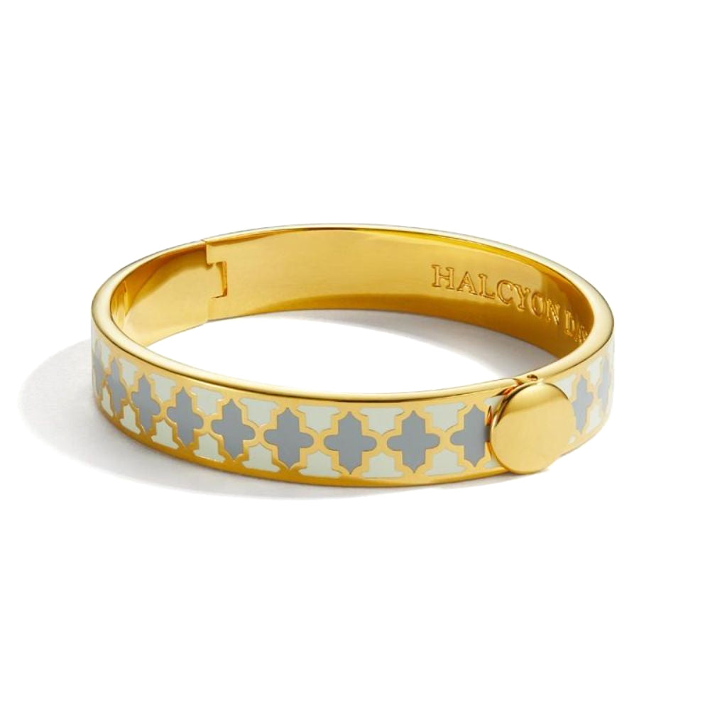 Halcyon Days 1cm Agama Gold Hinged Enamel Bangle