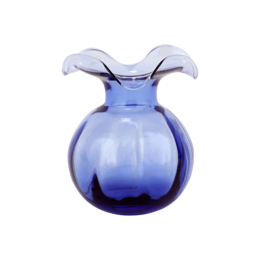 Vietri Hibiscus Glass Indigo Bud Vase