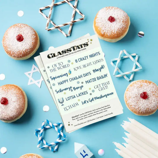 GlassTats Hanukkah Drink Markers