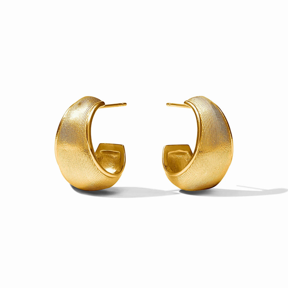 Julie Vos Gold Cobblestone Statement Hoop Earrings