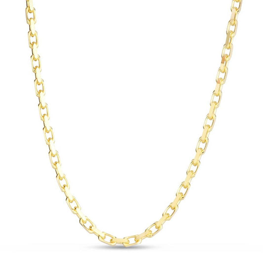 14k Yellow Gold 22" French Cable Link Chain Necklace