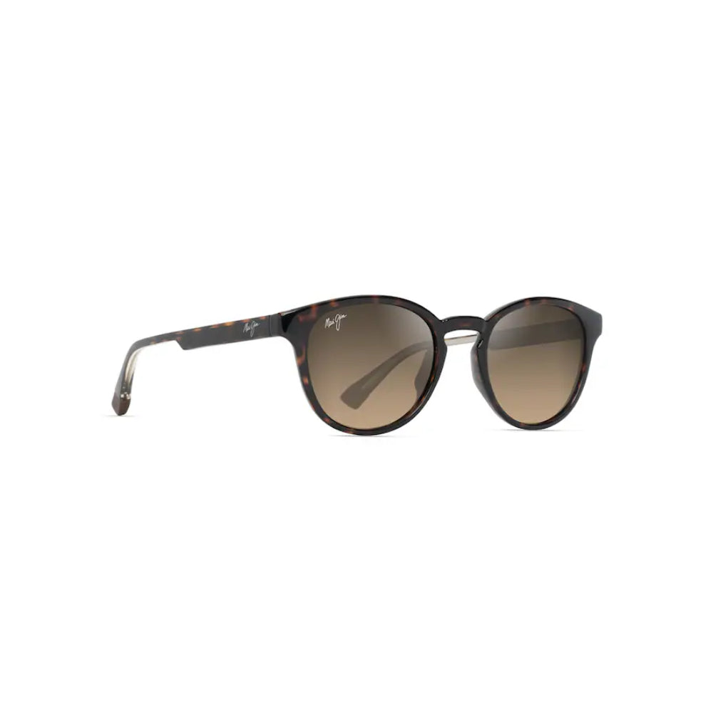 Maui Jim HIEHIE Polarized Classic Sunglasses - Shiny Dark Havana with Trans Yellow