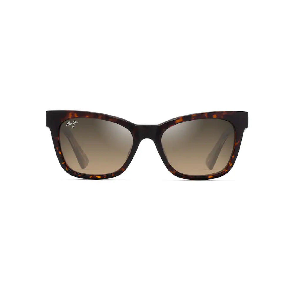 Maui Jim HIWAHIWA Polarized Cat Eye Sunglasses - Shiny Dark Havana