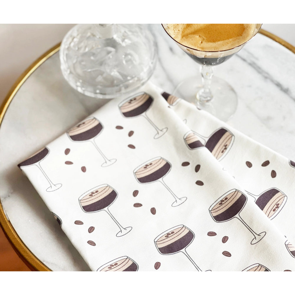Coast & Cotton Espresso Martinis Organic Cotton Tea Towel-Entertaining