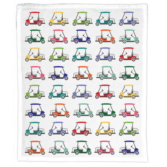 Coast and Cotton Golf Carts Organic Cotton Tea Towel