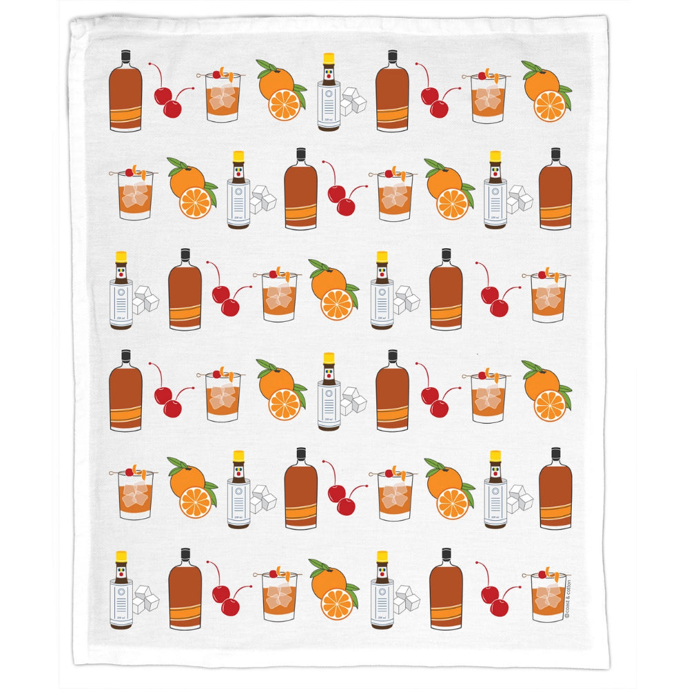 Coast & Cotton Old Fashioned Organic Cotton Tea Towel - Entertaining & Bar