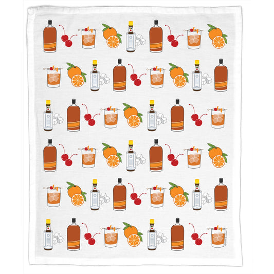 Coast & Cotton Old Fashioned Organic Cotton Tea Towel - Entertaining & Bar