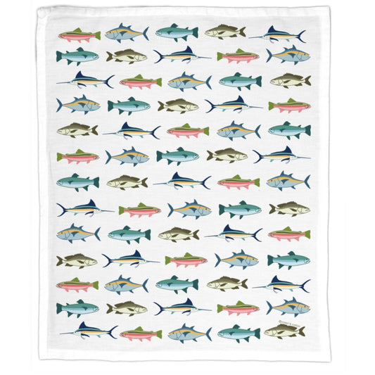 Coast and Cotton Sea Fish Organic Cotton Tea Towel