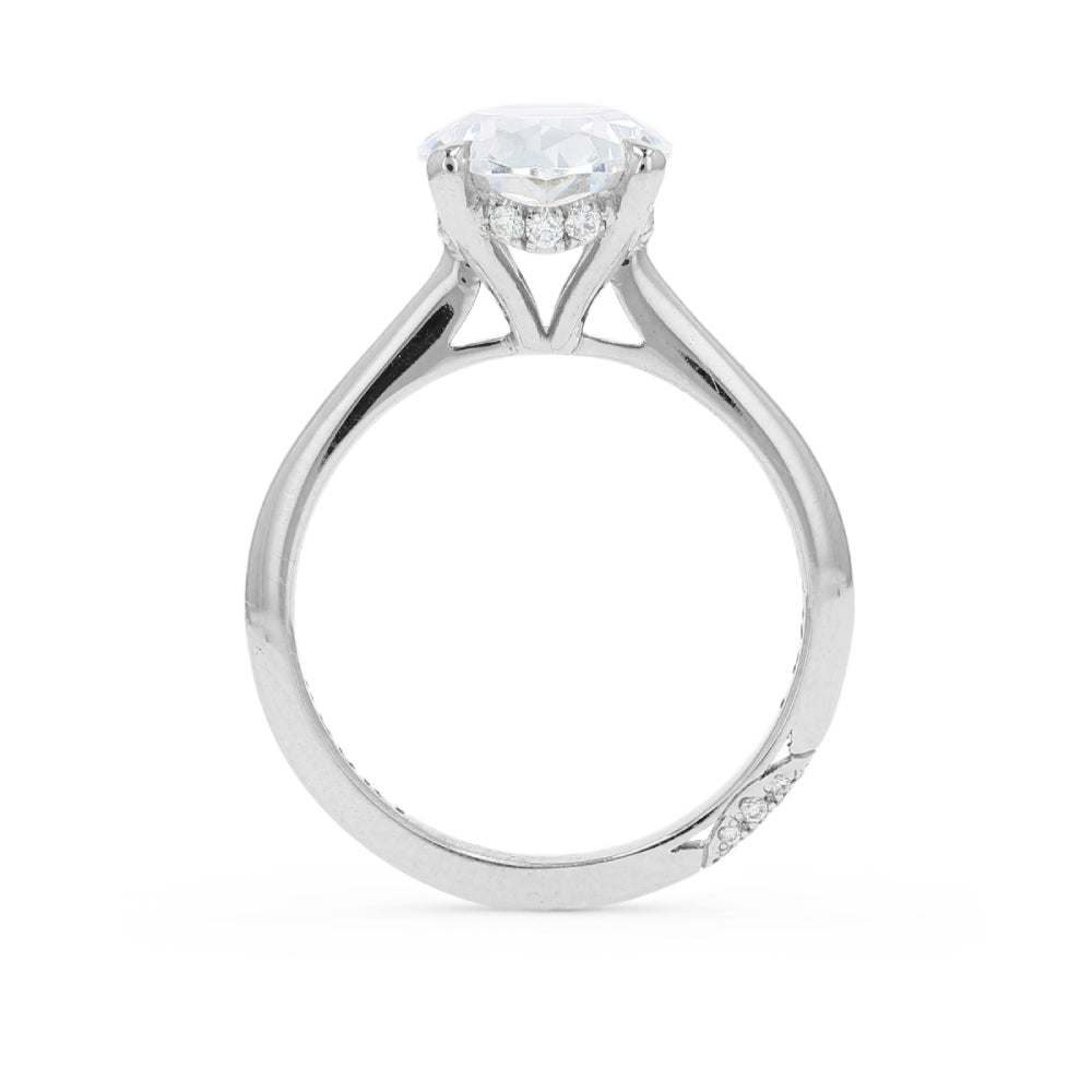 Tacori Platinum Founder's Collection Oval Diamond Hidden Halo Engagement Ring
