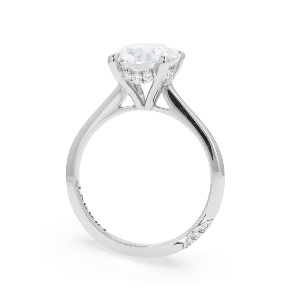 Tacori Platinum Founder's Collection Oval Diamond Hidden Halo Engagement Ring