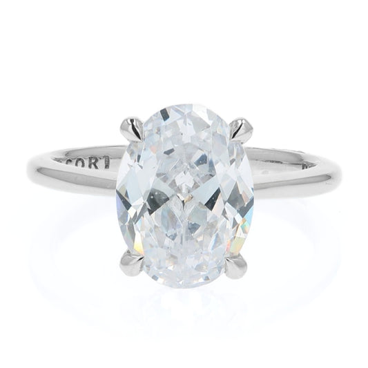 Tacori Platinum Founder's Collection Oval Diamond Hidden Halo Engagement Ring