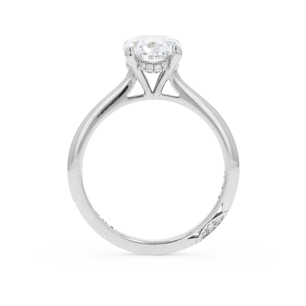 Tacori Platinum Founder's Collection Oval Diamond Hidden Halo Engagement Ring