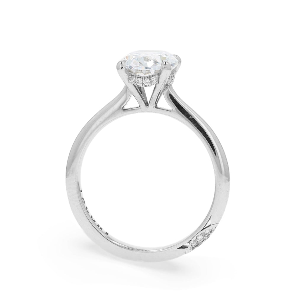 Tacori Platinum Founder's Collection Oval Diamond Hidden Halo Engagement Ring