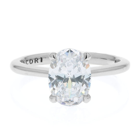 Tacori Platinum Founder's Collection Oval Diamond Hidden Halo Engagement Ring